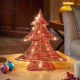 Three Kings LED Mesh Trees Three Kings RedGold Braid WonderTree 40cm